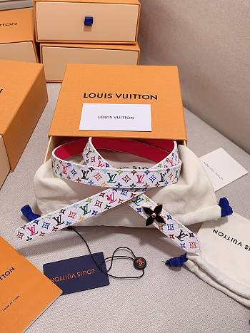 Fortok Louis Vuitton x Takashi Murakami Monogram Multicolor Belt Black Buckle