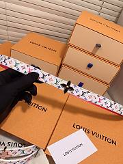 Fortok Louis Vuitton x Takashi Murakami Monogram Multicolor Belt Black Buckle - 4