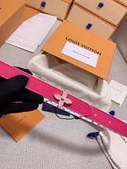 Fortok Louis Vuitton x Takashi Murakami Monogram Multicolor Belt Pink Buckle - 5