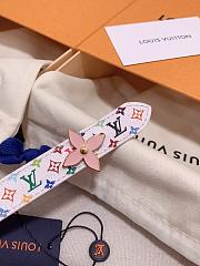 Fortok Louis Vuitton x Takashi Murakami Monogram Multicolor Belt Pink Buckle - 4