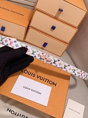 Fortok Louis Vuitton x Takashi Murakami Monogram Multicolor Belt Pink Buckle - 2