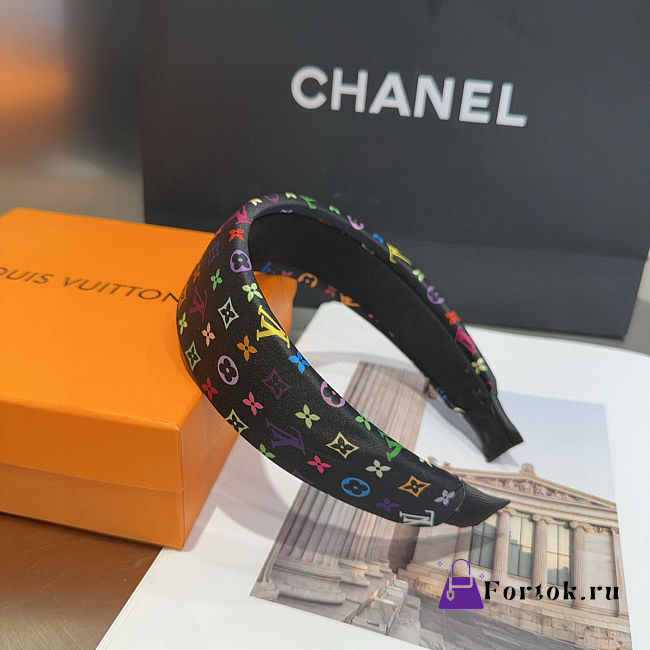 Fortok Louis Vuitton x Takashi Murakami Monogram Multicolor HeadBand Black - 1