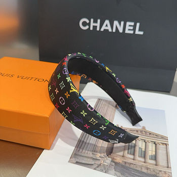 Fortok Louis Vuitton x Takashi Murakami Monogram Multicolor HeadBand Black
