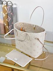 Fortok Louis Vuitton Neverfull MM Beige Monogram Empreinte Leather 31x28x14cm - 6