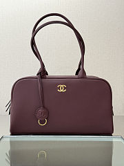 Fortok Chanel 2026ss Bowling Bag CC logo Burgundy 19*35.5*12.5cm - 1