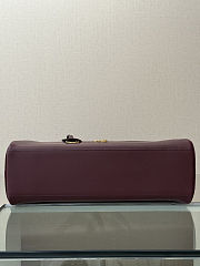 Fortok Chanel 2026ss Bowling Bag CC logo Burgundy 19*35.5*12.5cm - 3