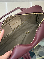Fortok Chanel 2026ss Bowling Bag CC logo Burgundy 19*35.5*12.5cm - 2