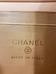Fortok Chanel Braided Raffia Quilted Top Handle Slim Vanity Case 17x19.5x5cm - 3
