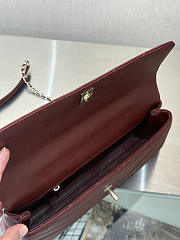 Fortok Chanel Coco Handle bag Burgundy 30-13-6cm - 5