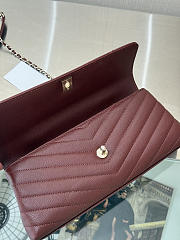 Fortok Chanel Coco Handle bag Burgundy 30-13-6cm - 2