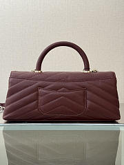Fortok Chanel Coco Handle bag Burgundy 30-13-6cm - 3