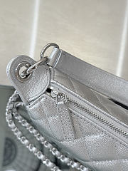 Fortok Chanel Half Moon Hobo Caviar Silver 23-13-5cm - 2