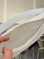 Fortok Chanel Half Moon Hobo Caviar White 23-13-5cm - 4