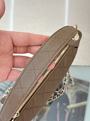 Fortok Chanel Half Moon Hobo Caviar Taupe 23-13-5cm - 6