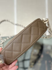 Fortok Chanel Half Moon Hobo Caviar Taupe 23-13-5cm - 4