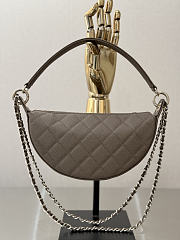 Fortok Chanel Half Moon Hobo Caviar Taupe 23-13-5cm - 2