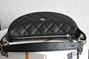 Fortok Chanel Half Moon Hobo Caviar Black 15-22-6cm - 5