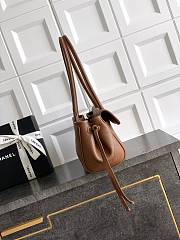 Fortok Chanel Grained Calfskin Stitched Urban Essentials Shopping Bag Brown 15x 31x 12cm - 4