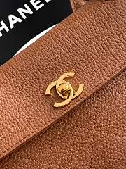 Fortok Chanel Grained Calfskin Stitched Urban Essentials Shopping Bag Brown 15x 31x 12cm - 3