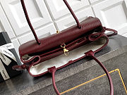 Fortok Chanel Grained Calfskin Stitched Urban Essentials Shopping Bag Burgundy 15x 31x 12cm - 5