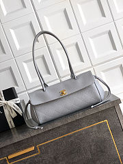 Fortok Chanel Grained Calfskin Stitched Urban Essentials Shopping Bag Grey 15x 31x 12cm - 1