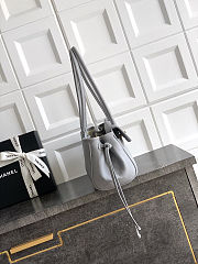 Fortok Chanel Grained Calfskin Stitched Urban Essentials Shopping Bag Grey 15x 31x 12cm - 5