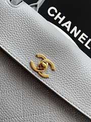 Fortok Chanel Grained Calfskin Stitched Urban Essentials Shopping Bag Grey 15x 31x 12cm - 4