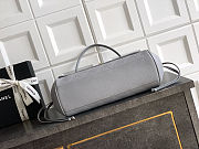 Fortok Chanel Grained Calfskin Stitched Urban Essentials Shopping Bag Grey 15x 31x 12cm - 3