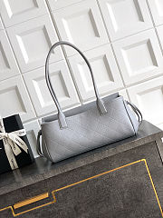 Fortok Chanel Grained Calfskin Stitched Urban Essentials Shopping Bag Grey 15x 31x 12cm - 2