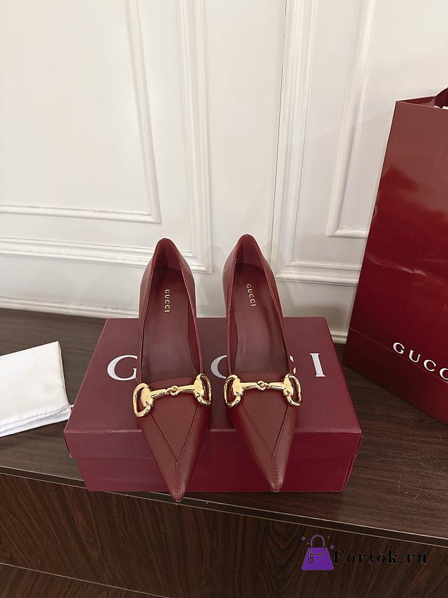 Fortok Gucci Boulevard pumps Burrgundy 7.5cm - 1