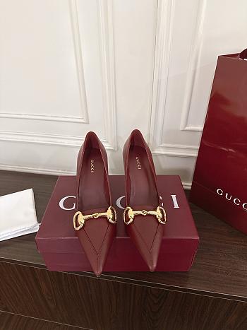 Fortok Gucci Boulevard pumps Burrgundy 7.5cm