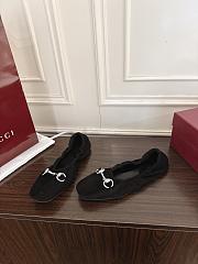 Fortok Gucci Prima Horsebit ballet flats Black Suede - 4