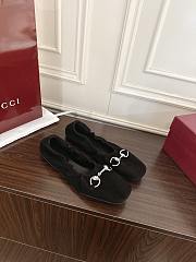 Fortok Gucci Prima Horsebit ballet flats Black Suede - 3