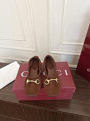 Gucci Prima Horsebit ballet flats Chocolate Brown Suede - 1
