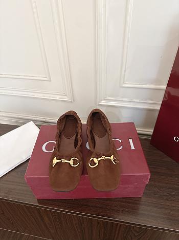 Gucci Prima Horsebit ballet flats Chocolate Brown Suede