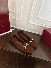 Gucci Prima Horsebit ballet flats Chocolate Brown Suede - 6