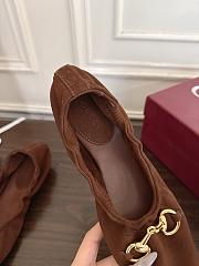 Gucci Prima Horsebit ballet flats Chocolate Brown Suede - 5