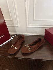 Gucci Prima Horsebit ballet flats Chocolate Brown Suede - 2