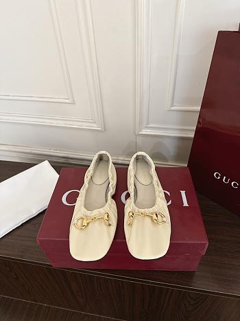 Gucci Prima Horsebit ballet flats White Leather