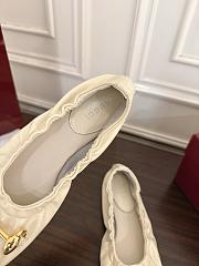 Gucci Prima Horsebit ballet flats White Leather - 5