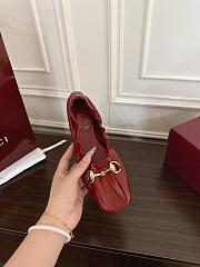 Gucci Prima Horsebit ballet flats Red Leather - 6