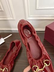 Gucci Prima Horsebit ballet flats Red Leather - 4