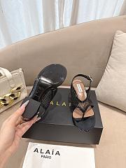 Fortok Alaïa Fishnet thong sandals Black 5.5cm - 6
