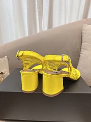 Fortok Alaïa Fishnet thong sandals Yellow 5.5cm - 3