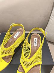 Fortok Alaïa Fishnet thong sandals Yellow 5.5cm - 5