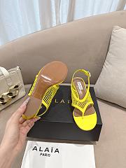 Fortok Alaïa Fishnet thong sandals Yellow 5.5cm - 6