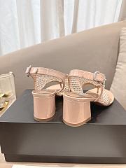 Fortok Alaïa Fishnet thong sandals Beige 5.5cm - 5