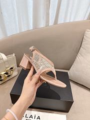 Fortok Alaïa Fishnet thong sandals Beige 5.5cm - 2