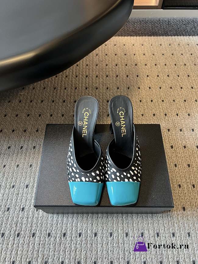 Fortok Chanel Spring-Summer 2026 collection Mules Turquoise 8.5cm - 1