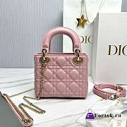Fortok Dior Lady Dior Bag Cannage Leather Pink 17cm  - 6